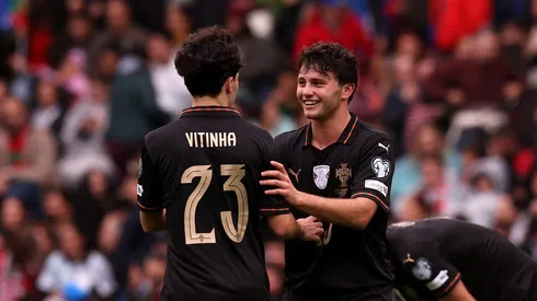 Joao Neves and Vitinha of Portugal.
