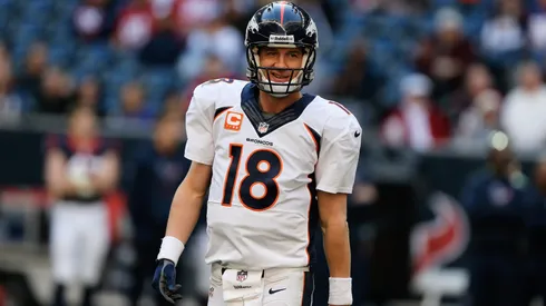Peyton Manning #18 of the Denver Broncos in 2013.
