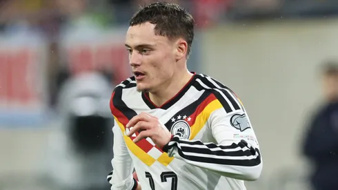 Florian Wirtz of Germany runs with the ball.