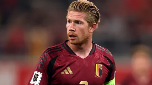 Kevin De Bruyne of Belgium looks on during the FIFA World Cup 2026 Qualifier match.