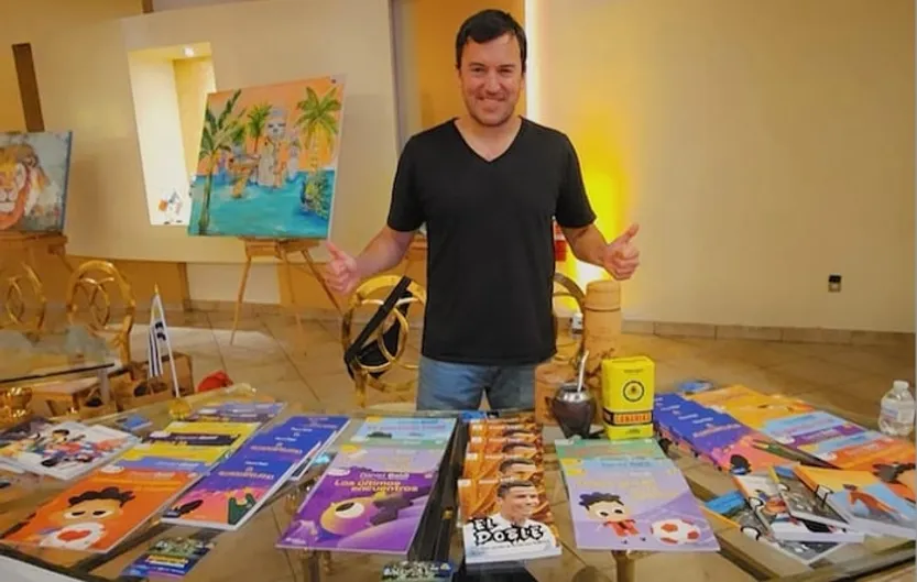 Entre mates y libros, Baldi dio un vuelco en su vida.