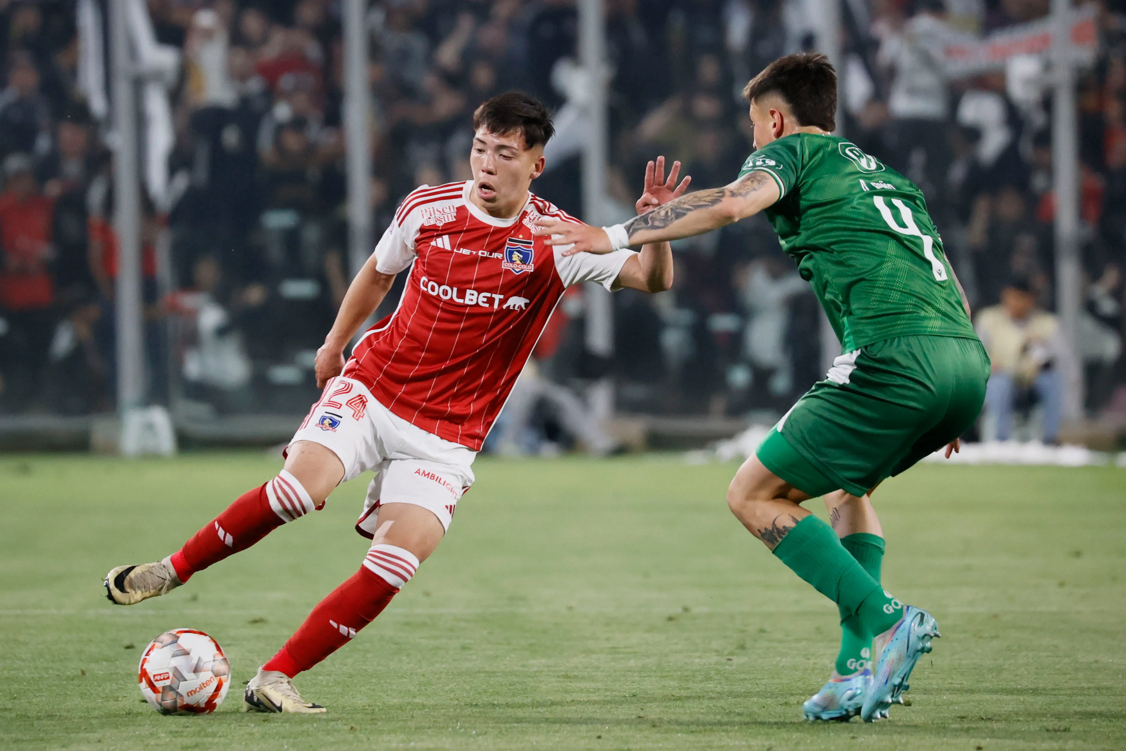 Leandro Hernández ha sumado minutos Sub 21 en Colo Colo en los últimos partidos.Imagen:  Dragomir Yankovic/Photosport