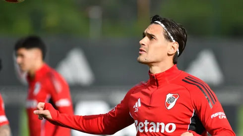 Lucas Martínez Quarta en el entrenamiento de River.