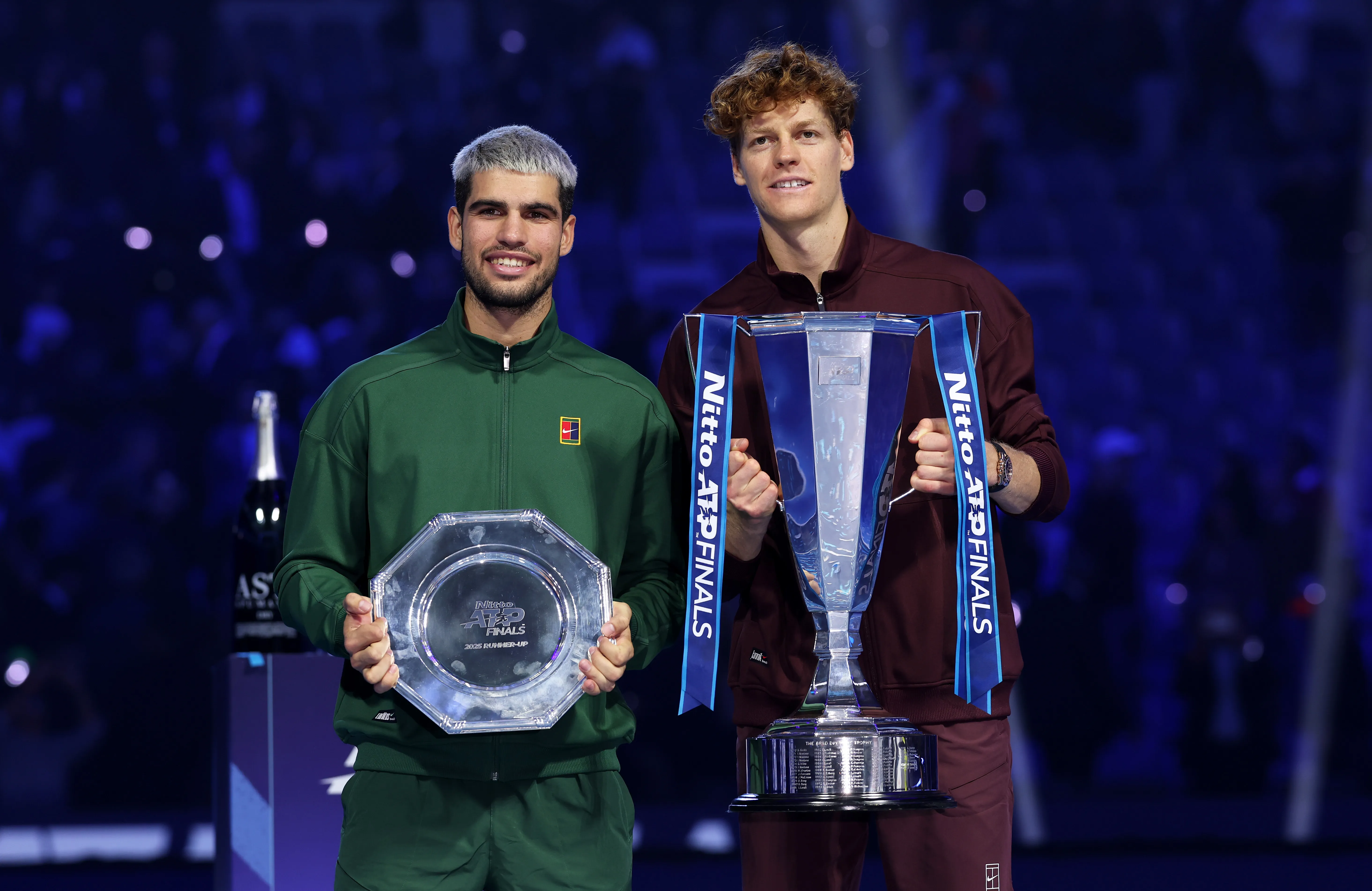 Alcaraz y Sinner tras las ATP Finals. (Foto: Getty).
