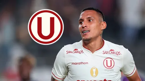 Alex Valera y el escudo de Universitario.