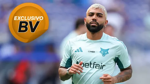Gabriel Barbosa Gabigol jogador do Cruzeiro durante aquecimento antes da partida contra o Vitoria no estádio Mineirão pelo campeonato Brasileiro A 2025. Foto: Gilson Lobo/AGIF