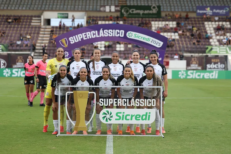 Elenco do Corinthians nos últimos jogos da 1ª fase do Paulistão Feminino - Foto: Celio Messias/Ag.Paulistão