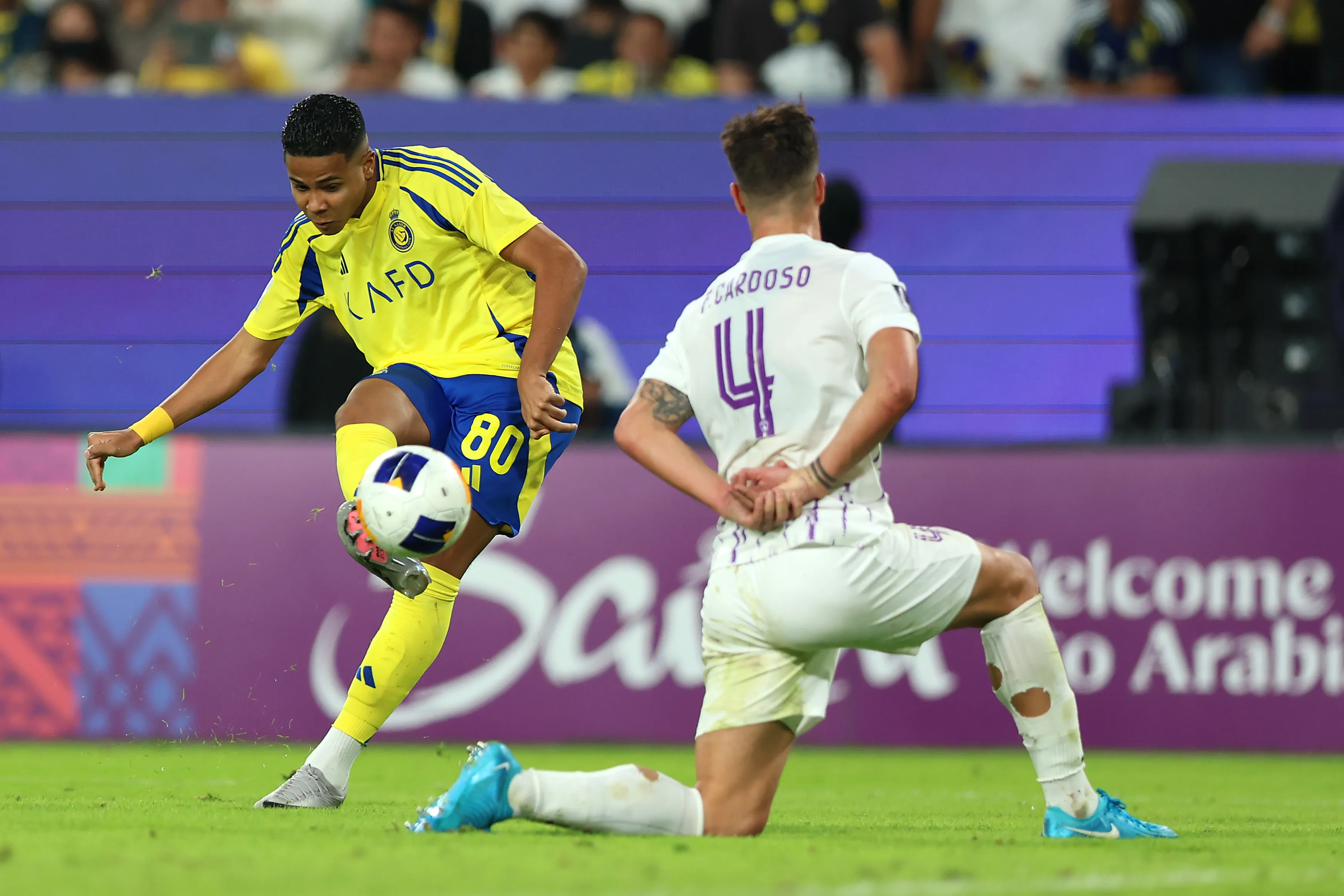 Wesley atuando no Al-Nassr em 2024 –  (Photo by Yasser Bakhsh/Getty Images)