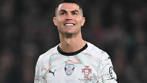 Cristiano Ronaldo of Portugal reacts during the FIFA World Cup 2026 qualifier match.