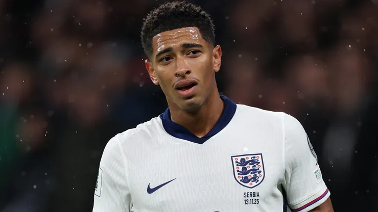 Jude Bellingham of England during the FIFA World Cup 2026 qualifier match.
