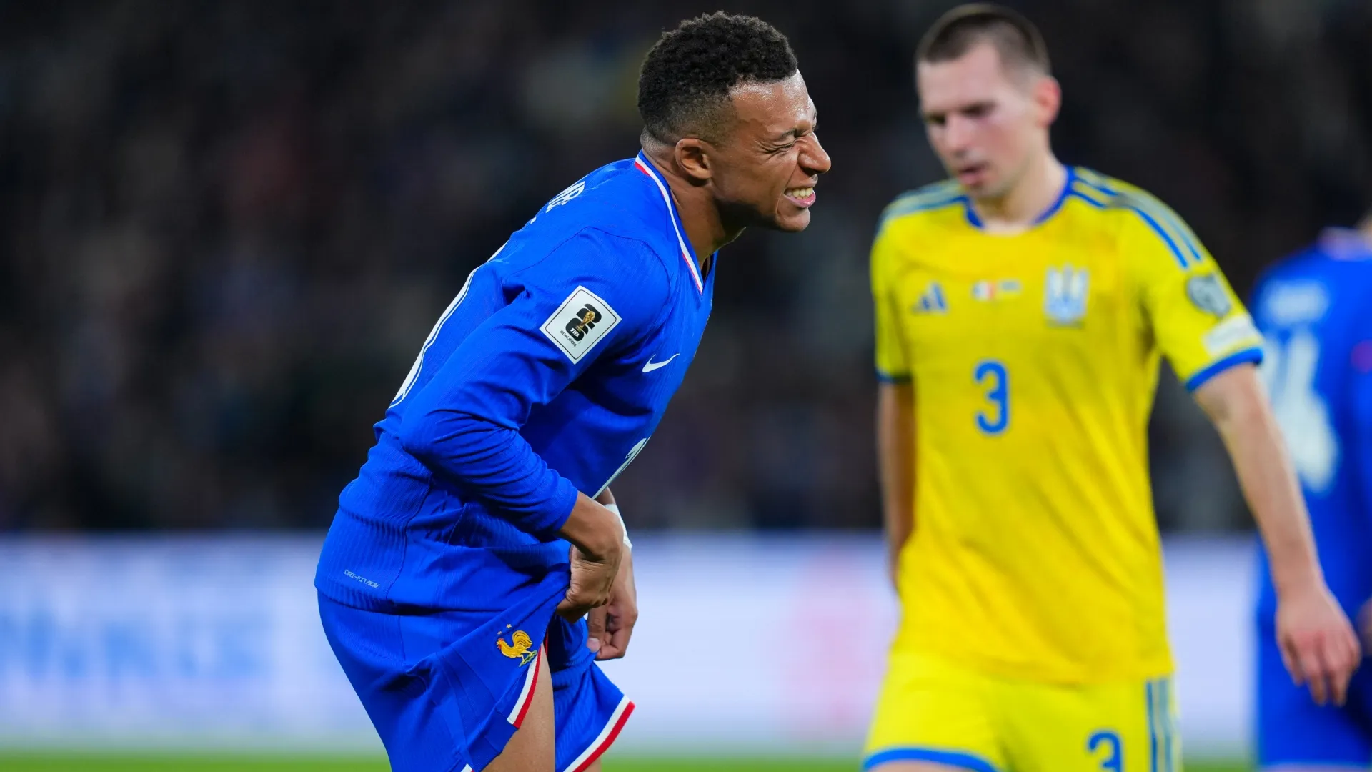 Kylian Mbappe of France against Ukraine.