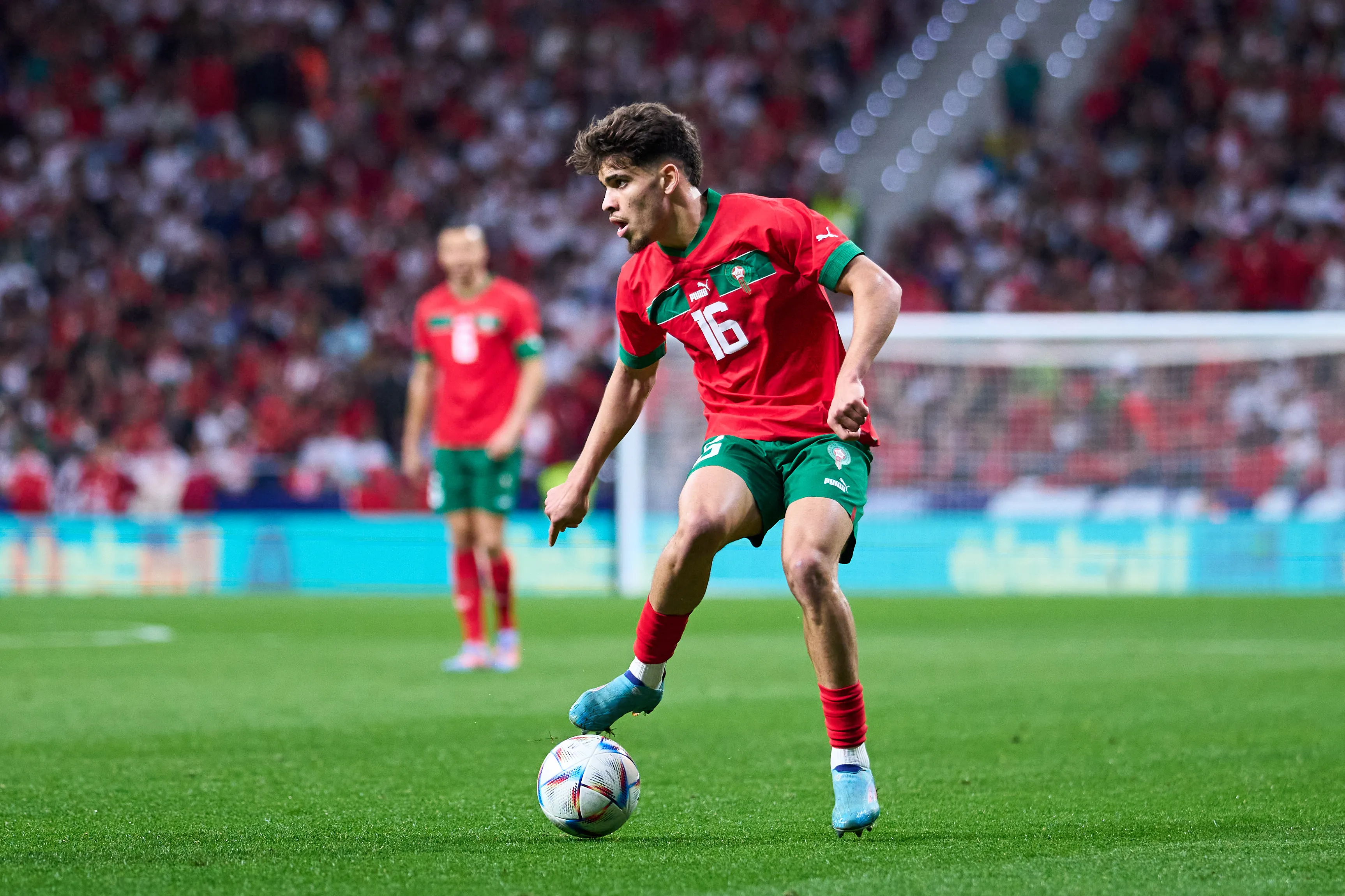 Ez Abde en acción por Marruecos. (Alex Caparros/Getty Images).